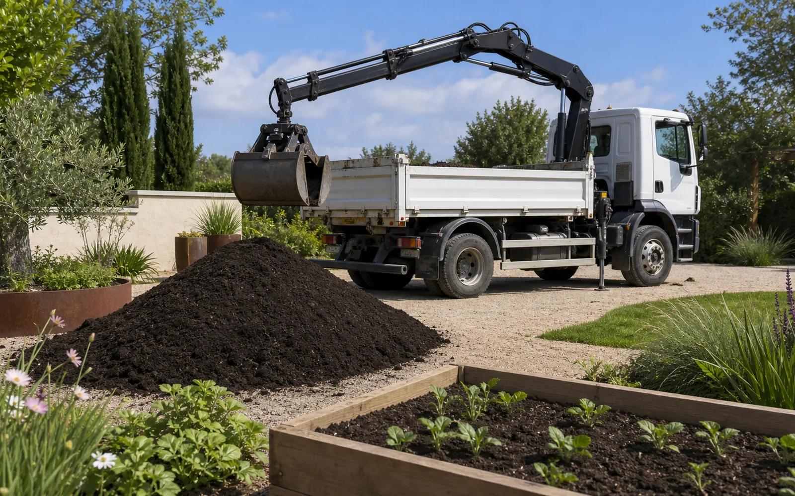 Dépôt de support de culture et terreau pour plantations de jardin à Montauban